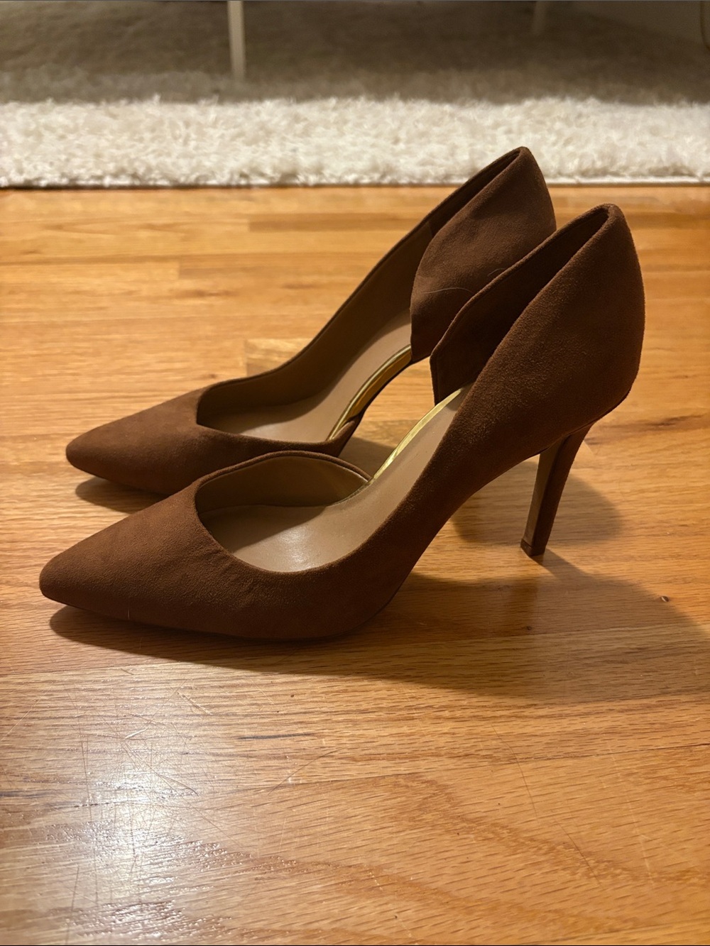 Merona Brown Suede Pointed-Toe Stiletto Pumps